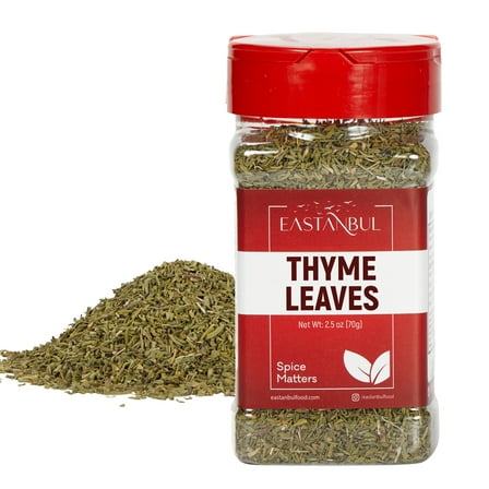 Eastanbul Thyme Leaves, Dried Thyme Herb, Dried Mediterranean Herb, 2.5oz