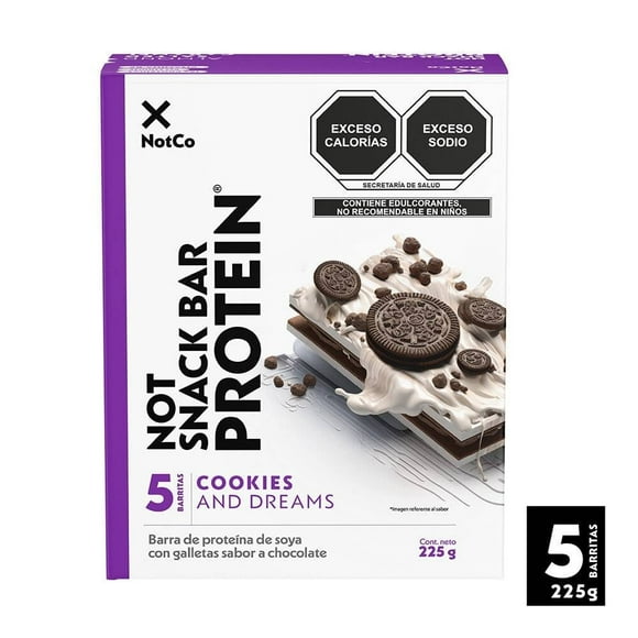 Barra de proteína NotCo Not Snacks Cookies & Dreams 225g