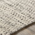 thumbnail image 6 of Hauteloom Arabi Boho Hand Woven Wool Natural Fiber Soft Area Rug for Living Room, Bedroom, Dining Room- Traditional Farmhouse High Pile Braided Carpet - Beige, Gray, Black - 18" Sample, 6 of 16