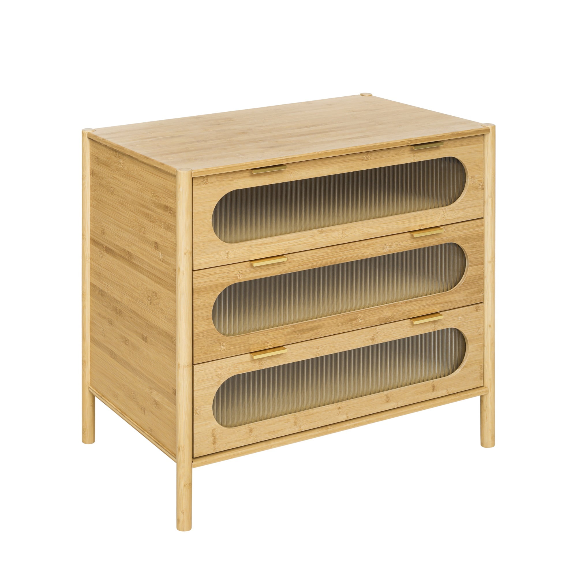 Resenkos Mid Century Modern Bamboo Dresser, Accent 3 Drawer Chest for Bedroom, Living Room, Natural Resenkos Mid Century Modern Bamboo Dresser, Accent 3 Drawer Chest for Bedroom, Living Room, Natural