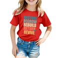 thumbnail image 4 of PMVFHDE T-Shirts Graphiques Chemises pour Fille T-Shirts pour Fille T-Shirts pour Fille Coupe Ample Filles Manches Courtes Hauts Filles Hauts Décontractés Enfants la R.I.P T-Shirt Imprimé Manches Courtes Rouge, 4-5 Ans, 4 of 4