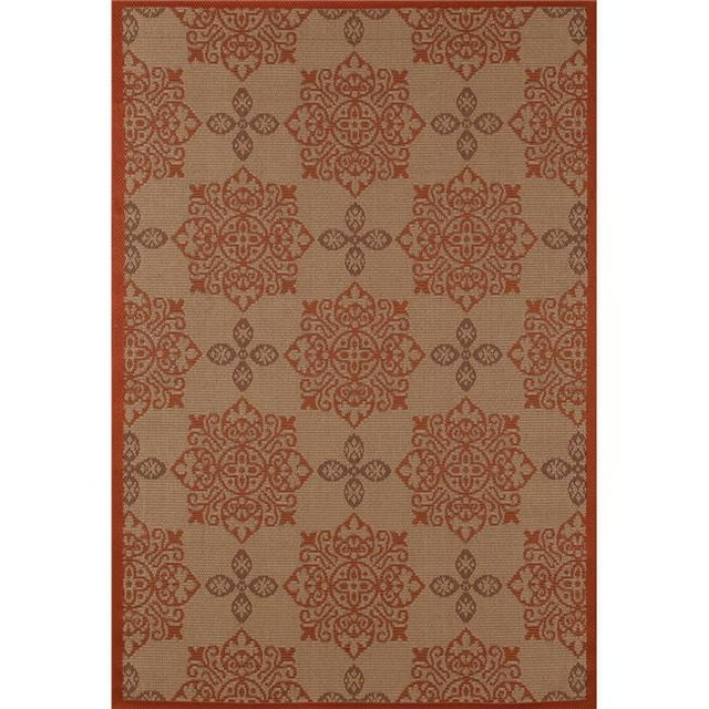 Art Carpet 30232 5 x 8 Pi. Collection de Plis à Milan Tissé à Plat à l'Intérieur et à l'Extérieur Rug&44; Rouge
