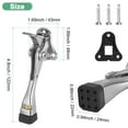 thumbnail image 3 of Uxcell 1-Pack Topes de Puerta, Tope de Puerta de Caída de Aleación de Aluminio de 4 Pulgadas con Altura Ajustable [Tono Plateado], 3 of 7