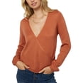 thumbnail image 1 of O’Neill Womens Wrap it Up Long Sleeve Wrap Sweater, Rustcopper/XL, 1 of 3