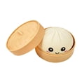 thumbnail image 2 of Bola de masa antiestrés para niños y adultos, bollo de masa suave y exprimible, relleno al vapor Beige Blanco, 2 of 9