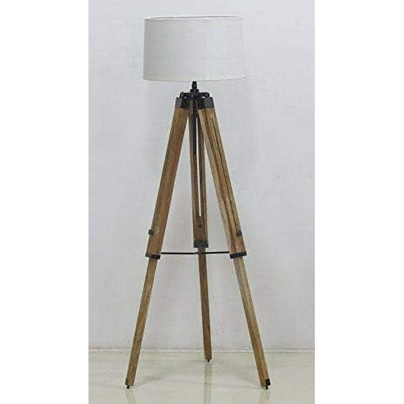 NauticalMart Classical Design Tripod Floor Lamp Stand Industrial Vintage Lamp Perfect for Living Room Lamp, Bedroom, Study Room & Office (Shade Not Included)