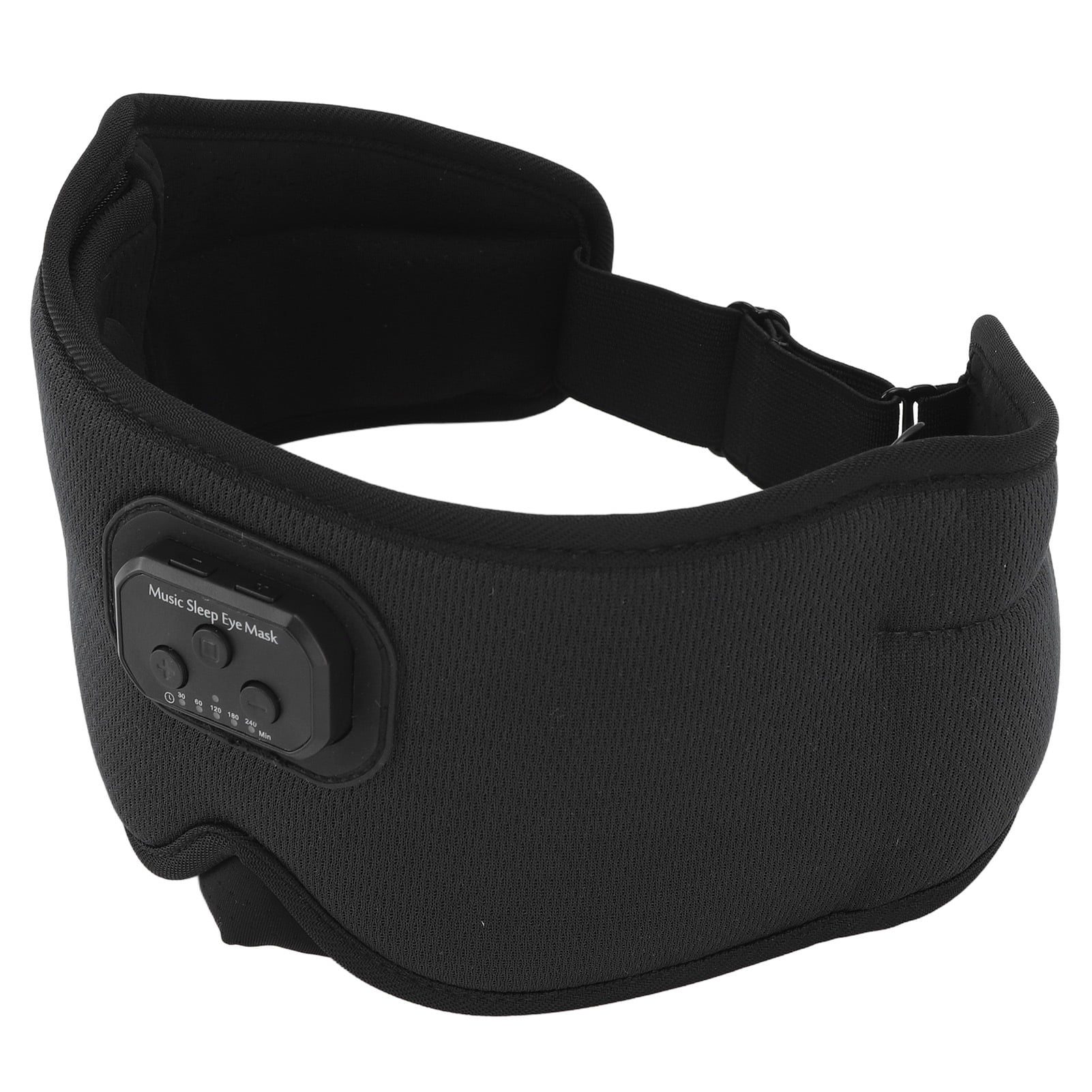 Wireless Eye Mask for Side Sleepers, 20H White Noise Timer, Music & Sleep Aid, Black 3D Sleep Headphones with Bluetooth 5.2