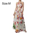thumbnail image 2 of Women's 2023 Summer Crossover Halter Neck Sleeveless Cut Out Backless Flowy A Line Maxi Dress - M, 2 of 6