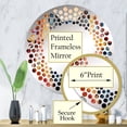 thumbnail image 3 of Designart "Abstract Wondrous Munchkin Cat Depiction I" Animals Cat Polka Dot Round Wall Mirror - Animals Oval Printed Decorative Mirror - Multiple Color Options, 3 of 5