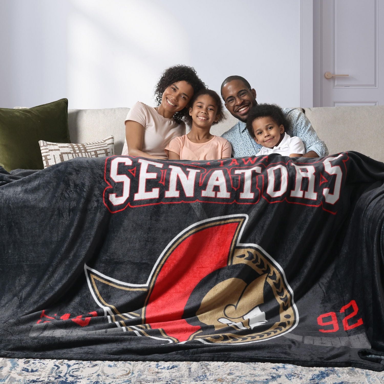 NHL Ottawa Senators Jumbo Blanket, 62" x 90"