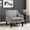 Gray, variant on Blue Accent Chair with Tufted Back | Great for Primary Living Spaces | Removable Seat Cover for Maintenance
