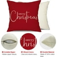thumbnail image 6 of Christmas Pillow Covers Merry Christmas Throw Pillow Decorative Christmas Red Cotton Cloth Linen Cloth Pillow Cover Sofa Cover Decorative Rectangle Length 18X18 inches, 6 of 6