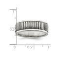 thumbnail image 3 of Mens Oxidized Patterned Sterling Silver Ring (8mm), 3 of 5