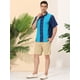 thumbnail image 4 of Camisas hawaianas manga corta botones botones a rayas playeras Verde marino T L, 4 of 6