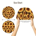thumbnail image 5 of Rateoe Chocolate Plaid Sunflower Pattern Silk Satin Hair Bonnet for Sleeping, Adjustable Sleep Cap Turban for Women , Curly Straight Hair Long Large Braid, 5 of 6