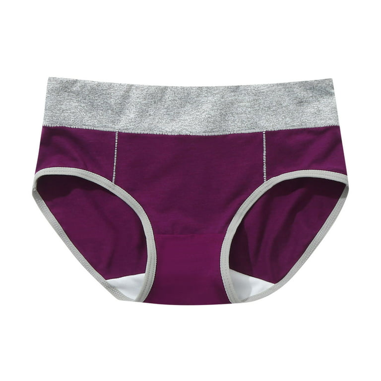 Comfort Choice Women's Plus Size Cotton 3-Pack Color Block Full-Cut Brief  Underwear