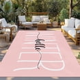 thumbnail image 2 of Hello Winter Outdoor Rug for Patio/Deck/Porch, Non-Slip Large Area Rug 4 x 6 Ft, Pink Merry Christmas Holiday Indoor Outdoor Rugs Washable Area Rugs, Reversible Camping Rug Carpet Runner, 2 of 8