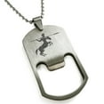 thumbnail image 1 of Stainless Steel Greek Mythology Centaur Engraved Bottle Opener Dog Tag Pendant Necklace, 1 of 1