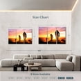 thumbnail image 3 of Elephant Stock Cyclists At Sunset Wall Art - Horizontal Multi Panel Canvas - Living Room Wall Decor - Sports Multi Panel - Orange And Yellow Decor - 74" x 48", 3 of 4