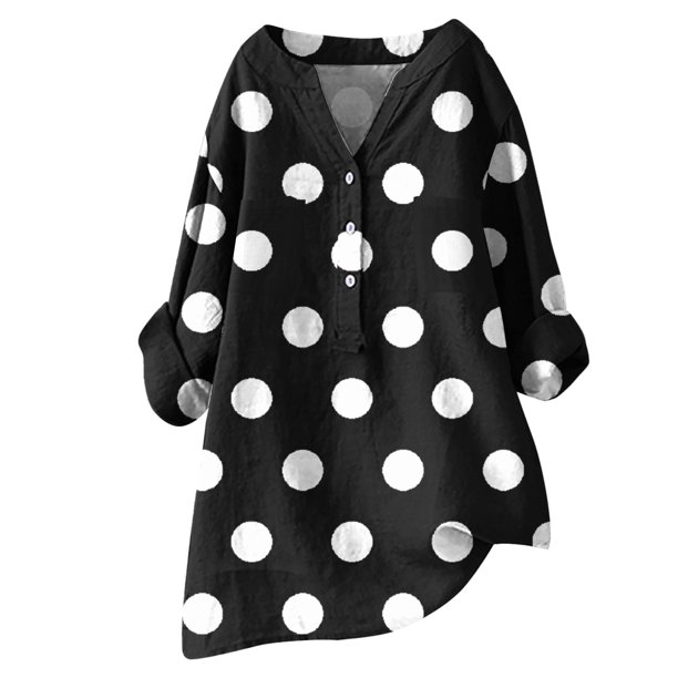 ICHUANYI Liquidación Blusa casual de manga larga de verano para mujer con cuello en V y estampado ICHUANYI WER202308251060