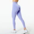 thumbnail image 2 of JIAYUE Women's Seamless Leggings Ankle Length Tight High Waisted Athletic Elastic Bottoms Solid Color Slim-Leg Quick Drying Breathable Yoga Pants, 2 of 9