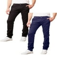 thumbnail image 1 of CHOK Mens Slim Fit Cotton Stretch Chino Pants 2 Packs, 1 of 5