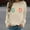 #0086-Beige, variant on Uootdi God Is Good Embroidered Sweatshirt for Gift Women Christian Jesus Religious Pullover Trendy Crewneck Inspirational To p