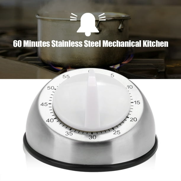 Mgaxyff Mechanical Kitchen Timer, Cooking Timer,Stainless Steel Rotary Knob Kitchen Timer