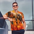 thumbnail image 4 of Fotbe Honeybee On Vibrant Flower Camiseta Polo de Golf para Hombre con Estampado – Camisa Deportiva Transpirable con Cuello Abotonado-Small, 4 of 6