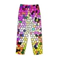 thumbnail image 5 of Junzan Colorful Tie Dye Stained Glass 3 Women'S Pajama Pants Drawstring Comfy Sleep Bottoms With Pockets, 5 of 9