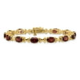 thumbnail image 3 of Primal Gold 14 Karat Yellow Gold 7x5mm Oval Garnet Bracelet, 3 of 4