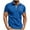 Blue, variant on Men's Short Sleeve Golf Shirts Muscle Fit Quick Dry Performance Pique Moisture Wicking Athletic Collared Tops with Chest Pocket for Tennis Workout Fathers Day