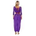 thumbnail image 2 of inhzoy Women Adults 2PCs Belly Dance Outfit Indian Dance Suits Festival Theme Party Dress Up Purple One Size, 2 of 7
