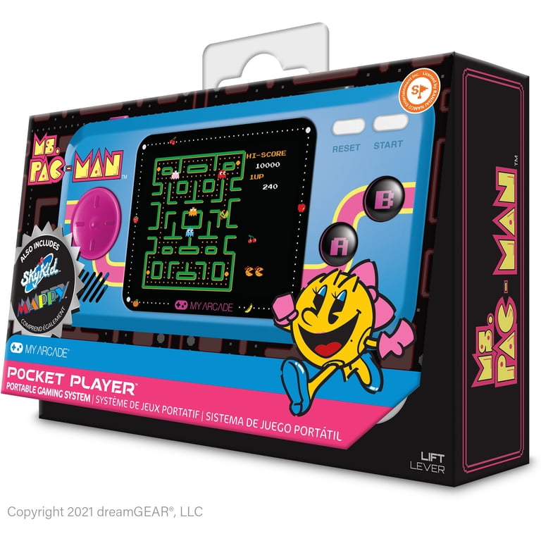 My Arcade Ms. Pac-Man Mini Pocket Player: Portable Handheld with 3