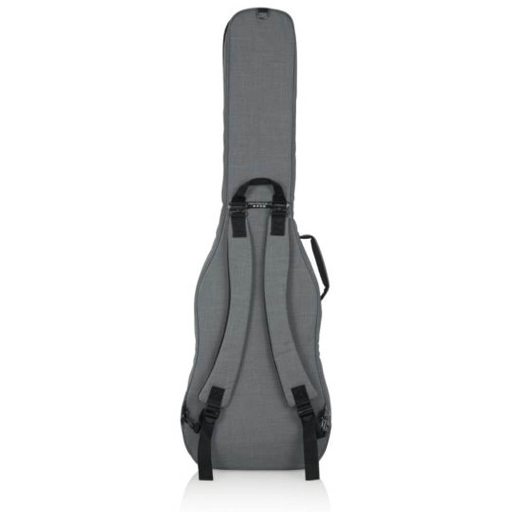 Gator Cases GT-BASS-GRY Transit Series Durable Nylon Bass Guitar Gig Bag, Gray