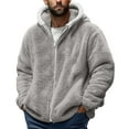 thumbnail image 2 of Big & Tall Fleece Jackets for Men Plus Size S-4X Zip Up Sherpa Coats with Pockets and Hoodie Long Sleeve Solid Color Thermal Hoodies & Sweatshirts, 2 of 5