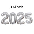 thumbnail image 2 of Juego de 5 globos 2025, globos con números 2025 de 16 pulgadas, globos dorados 2025, globos grandes de papel de aluminio con texto Feliz Año Nuevo para Nochevieja, 2 of 5