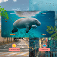 thumbnail image 5 of 1 Pcs 2D Flat License Plate Covers & Frames, Manatees For Decorative Front, Waterproof For Decoration Aluminum License Plate Covers & Frames Cover For Men Women, 12" X 6", 5 of 7