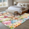 thumbnail image 4 of Large Area Rugs for Living Room Bedroom, Easter 8'x10' Rug Washable Carpet Runner Indoor Outdoor, Spring Bunny Eggs Botanical Floral Wooden Grain Non Slip Floor Mats Rug for Kitchen, Patio, 4 of 8