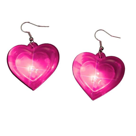 SIEYIO Fashion Dangle Earrings Heart LED Lights Pendant Earrings Valentines Jewelry