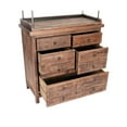 thumbnail image 5 of Zentique HS084 Obert Cabinet, Distressed Dark Brown, 37 x 90.5 x 18 in., 5 of 5