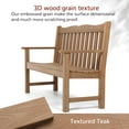 thumbnail image 5 of Stoog Two Person Outdoor Garden Bench with Armrest, Loveseat Porch Chair with 800 lbs Capacity, HIPS All-Weather for Patio Porch Backyard Park, Teak, 5 of 7