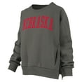 thumbnail image 2 of Women's Pressbox Charcoal Nebraska Huskers Pocketed Raglan Pullover Sweatshirt, 2 of 3
