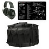 Ultimate Arms Gear Glock Shooting Range Bundle Peltor Hearing Protection Ear Muffs + Cleaning Work Tool Bench Pistol Gun Mat + Equipment Range Bag Gear with Magazine Ammo Pouches