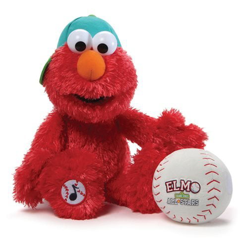 GUND Sesame Street Baseball Player Elmo Animated Stuffed Toy Plush 4059119