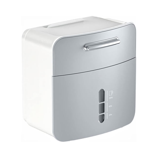 Porta Rollo de Papel Higiénico, Gran Capacidad Dispensador de Toallas de Baño Impermeable con Caja de Almacenamiento, Soporte Papel Higienico de Pared (Gris)