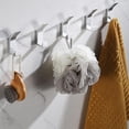 thumbnail image 3 of Perchas autoadhesivas de doble gancho dobleHook Sin taladrar impermeable suspensión de pared Cubierta de baño Robe autoadhesivo Puerta de la puerta Tenedor colgante para dormitorio Sala de estar Plata Inevent HA010045-01, 3 of 6