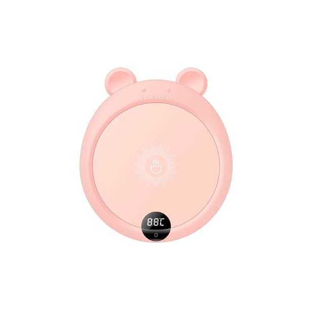 Monstrate Calentador de taza de café eléctrico con enchufe CN, Control táctil, calentador de taza de agua para clima frío, botella de bebida de té Electrodomésticos Rosado Monstrate HA074203-01