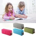 thumbnail image 4 of Anuirheih Pencil Bag with Zipper, Extended Multi-layer Stationery Bag Three-layer Pencil Case Small Fresh Candy Color Three-layer Pencil Box School Supplies(Green), 4 of 4