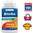 thumbnail image 7 of 3 Pack Best Naturals Biotin 10 mg (10,000 mcg) 365 Tablets | (Also Called Vitamin B7) | (Total 1095 Tablets), 7 of 7